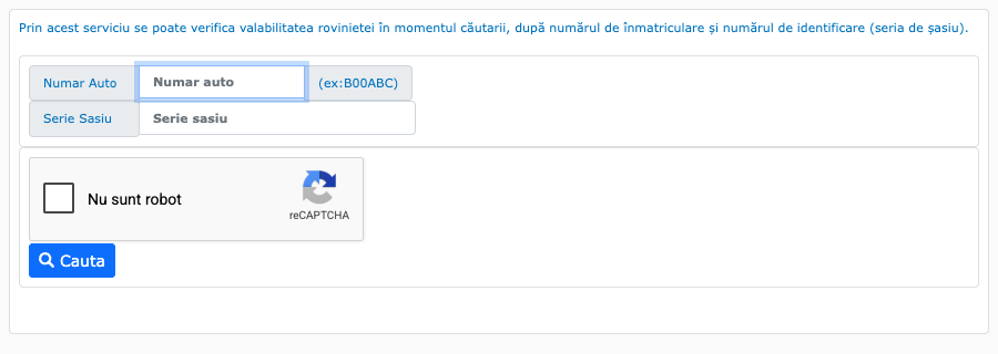 Deschide formularul de verificare